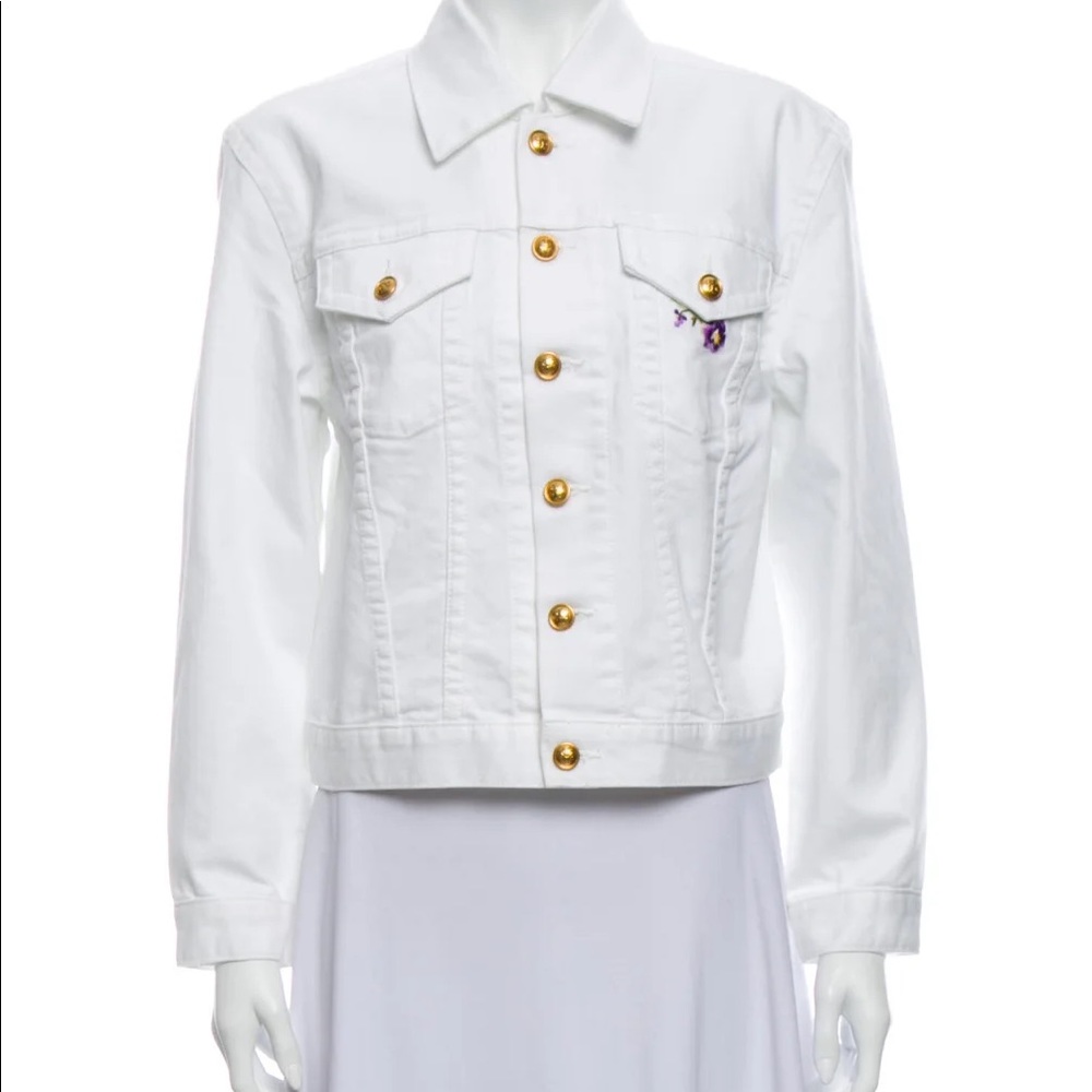 Tory Burch white denim jacket